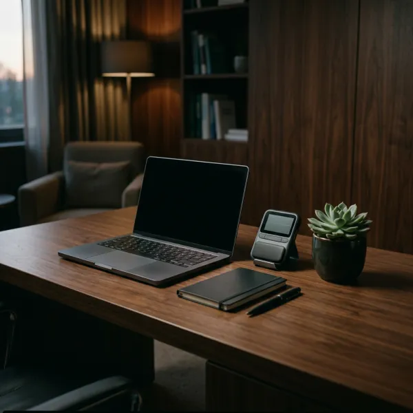 Mesa de atendimento em um consultório