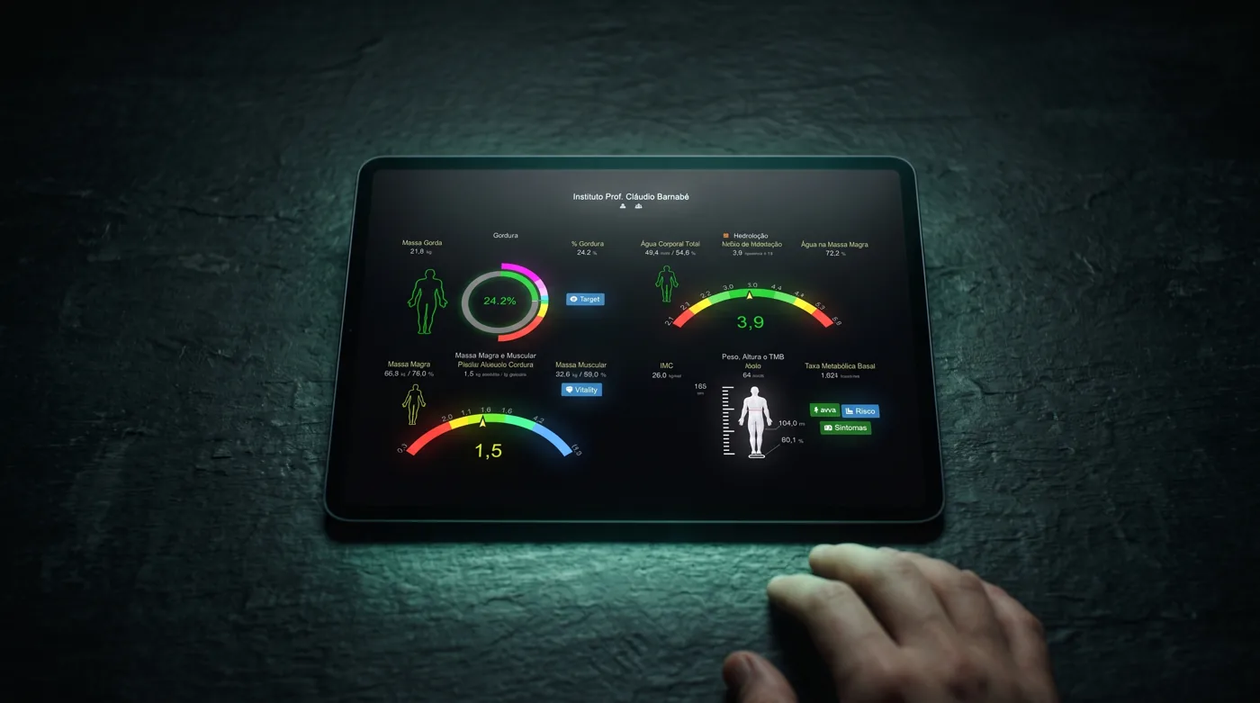 Avaliação de indicadores de composição corporal em um tablet